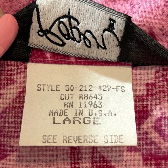 Vintage Roper Western Button Down Cow Girl Riding Shirt Womens Size Large - Picture 6 of 7